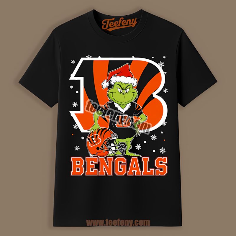 Grinch Holding Cincinnati Bengals Helmet Unisex Shirt