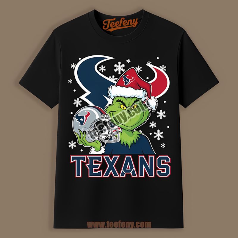 Grinch Holding Houston Texans Helmet Vintage Shirt
