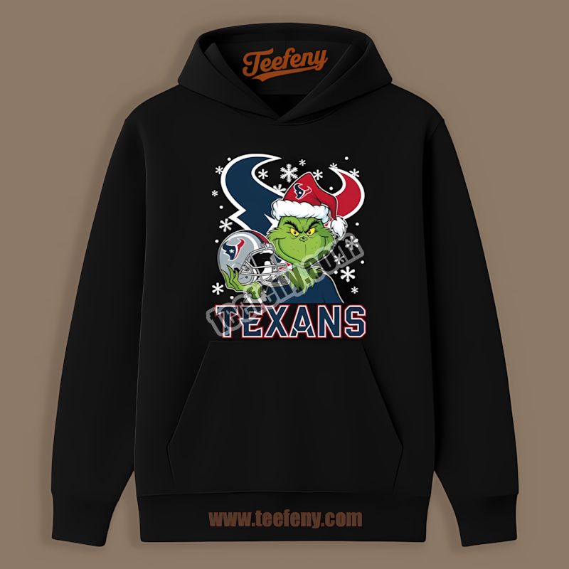 Grinch Holding Houston Texans Helmet Vintage Hoodie Grinch Holding Houston Texans Helmet Vintage Hoodie