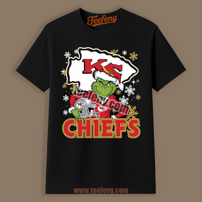 Grinch Holding Kansas City Chiefs Helmet Vintage Shirt