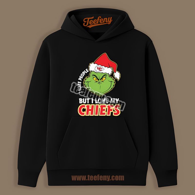 Grinch I Hate People But Love Kansas City Chiefs Adults Hoodie Grinch I Hate People But Love Kansas City Chiefs Adults Hoodie