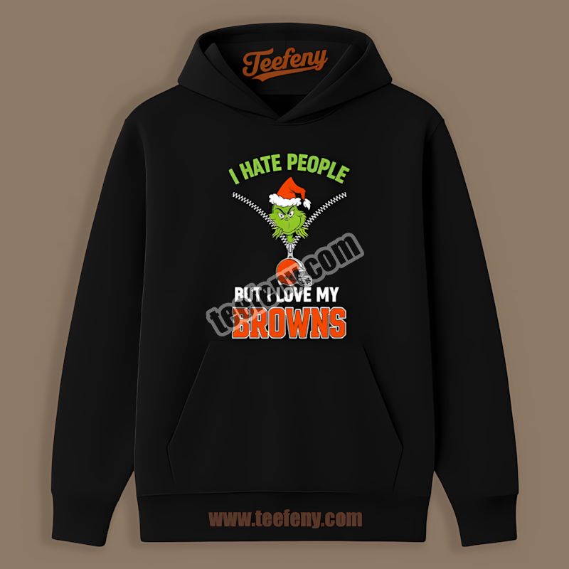 Grinch I Hate People Love Cleveland Browns Vintage Hoodie Grinch I Hate People Love Cleveland Browns Vintage Hoodie