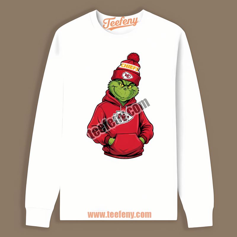 Grinch In Kansas City Chiefs Hoodie Sports Long Sleeve Grinch In Kansas City Chiefs Hoodie Sports Long Sleeve