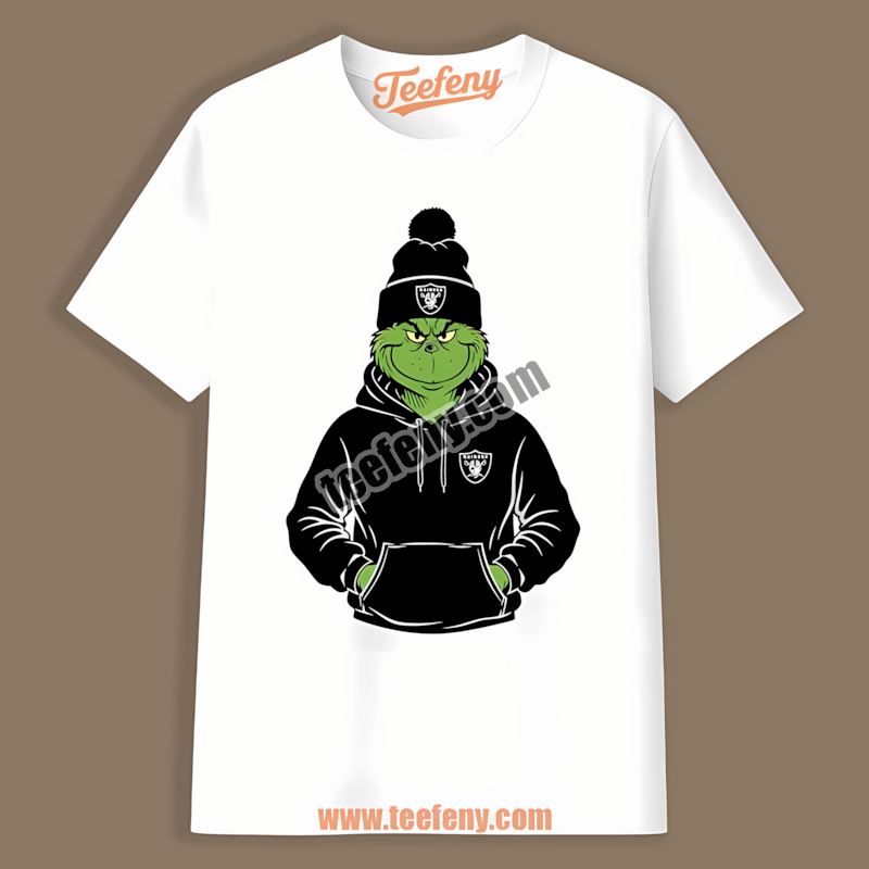 Grinch In Las Vegas Raiders Hoodie Cotton Shirt