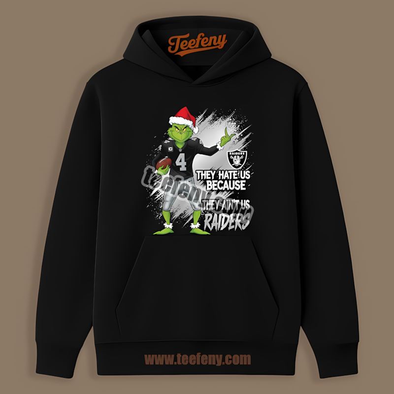 Grinch Las Vegas Raiders They Hate Us Because They Aint Us Adults Hoodie Grinch Las Vegas Raiders They Hate Us Because They Aint Us Adults Hoodie