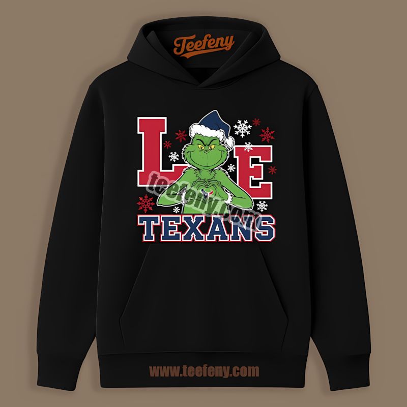 Grinch Love Houston Texans Christmas Regular Hoodie Grinch Love Houston Texans Christmas Regular Hoodie