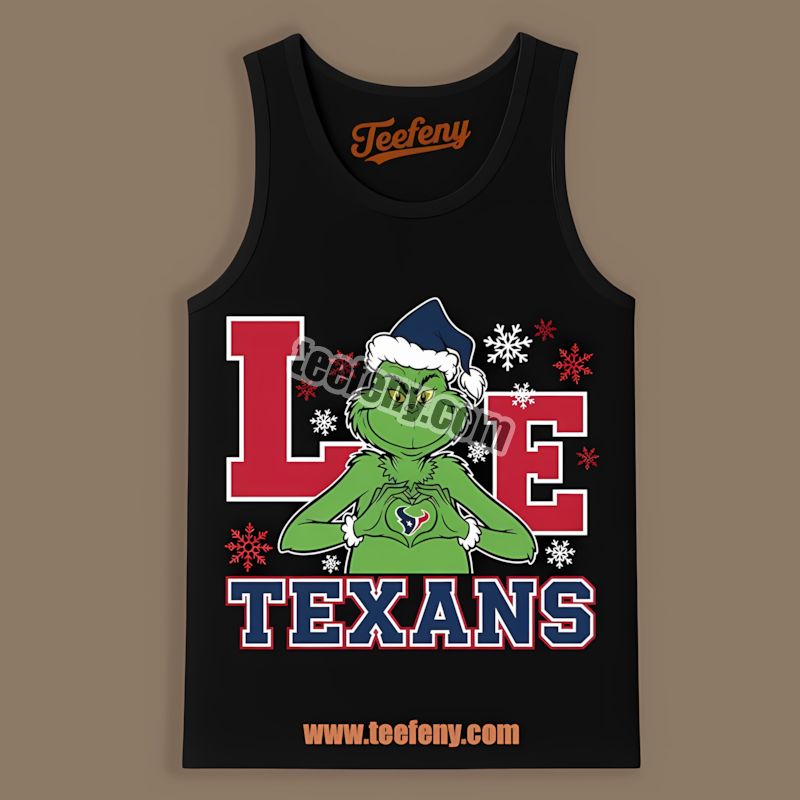 Grinch Love Houston Texans Christmas Regular Tanktop Grinch Love Houston Texans Christmas Regular Tanktop