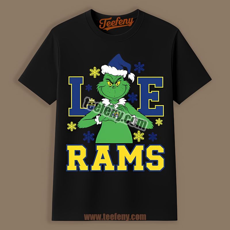 Grinch Love Los Angeles Rams Christmas Trendy Shirt