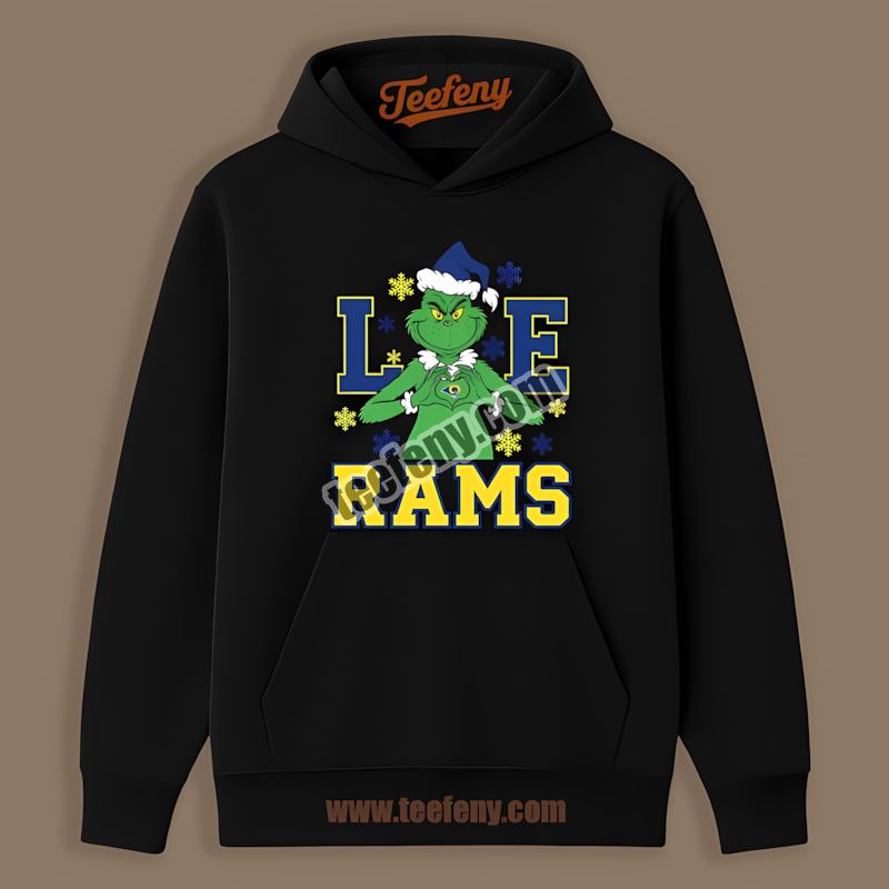 Grinch Love Los Angeles Rams Christmas Trendy Hoodie Grinch Love Los Angeles Rams Christmas Trendy Hoodie