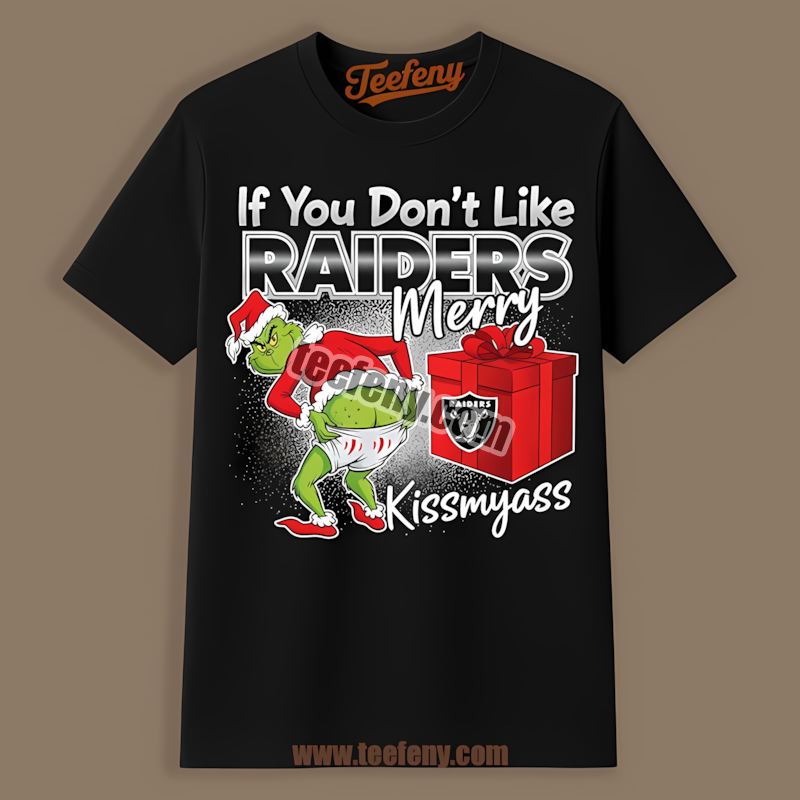 Grinch Merry Kissmyass Las Vegas Raiders Trendy Shirt