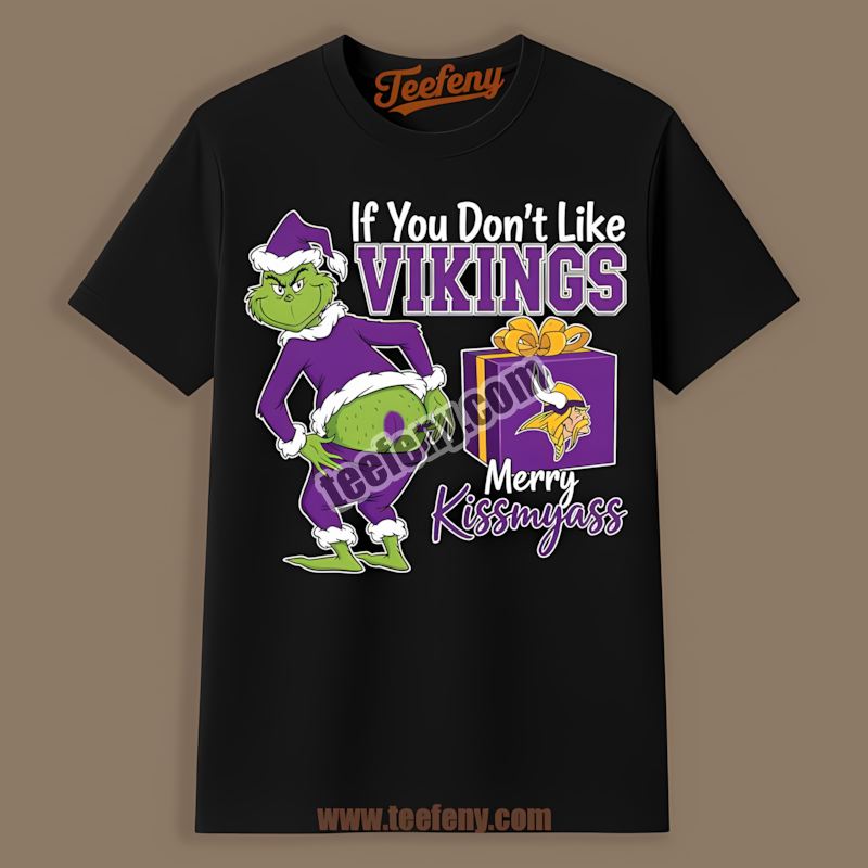 Grinch Merry Kissmyass Minnesota Vikings Classic Shirt