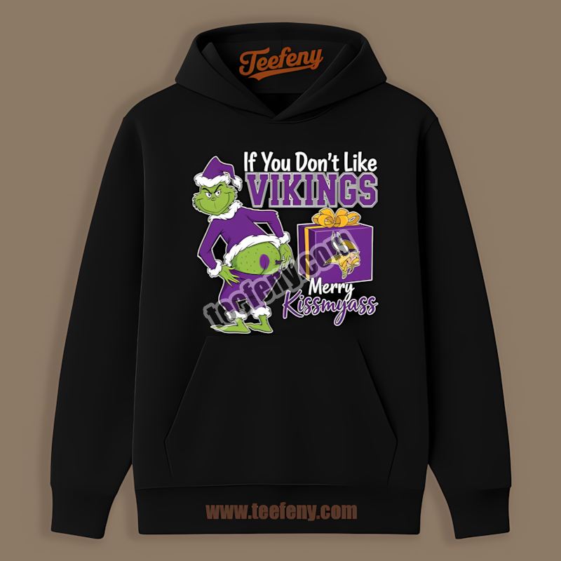 Grinch Merry Kissmyass Minnesota Vikings Classic Hoodie Grinch Merry Kissmyass Minnesota Vikings Classic Hoodie