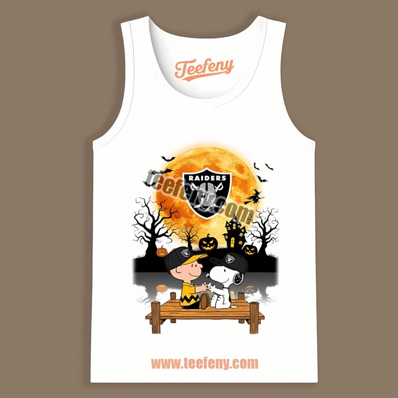 Halloween Charlie Brown And Snoopy Las Vegas Raiders Regular Tanktop Halloween Charlie Brown And Snoopy Las Vegas Raiders Regular Tanktop