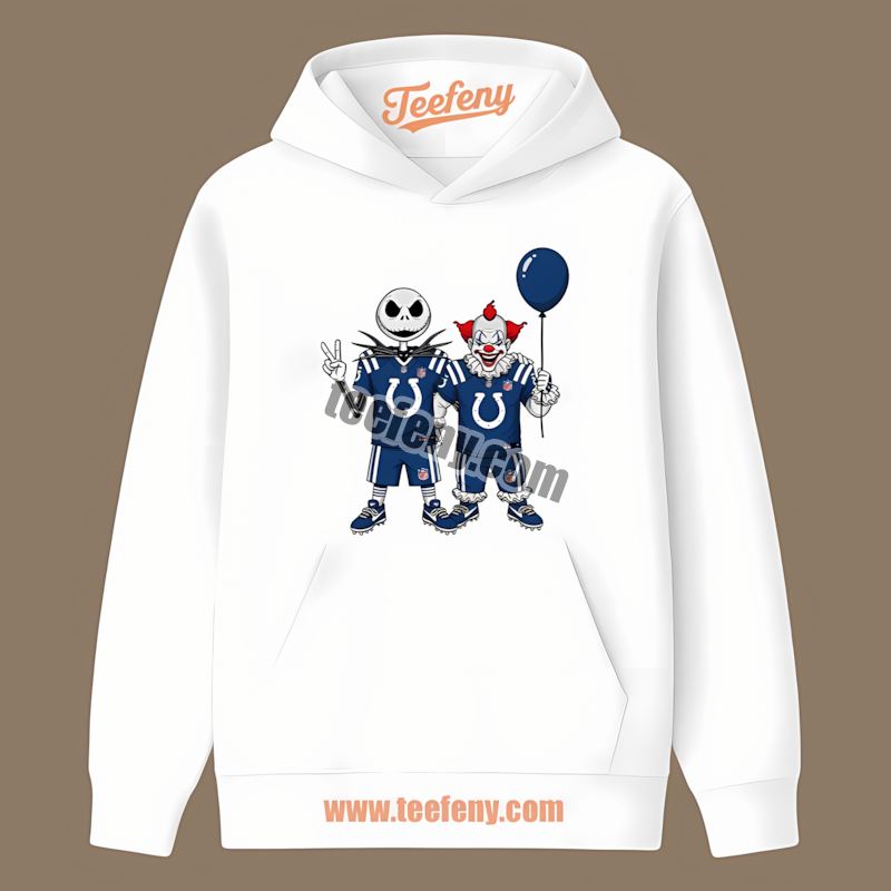 Halloween Jack Skellington Indianapolis Colts Pennywise Hoodie Halloween Jack Skellington Indianapolis Colts Pennywise Hoodie