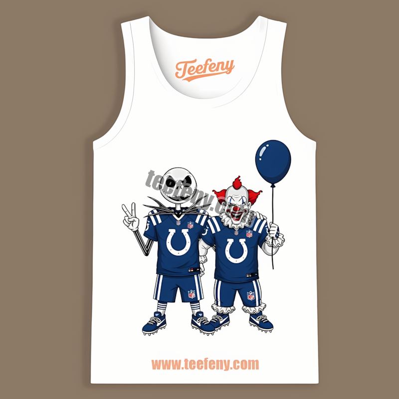 Halloween Jack Skellington Indianapolis Colts Pennywise Tanktop Halloween Jack Skellington Indianapolis Colts Pennywise Tanktop