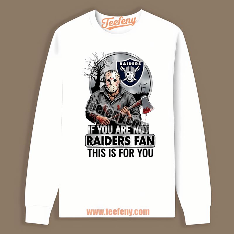 Halloween Jason Voorhees Las Vegas Raiders Adults Long Sleeve Halloween Jason Voorhees Las Vegas Raiders Adults Long Sleeve