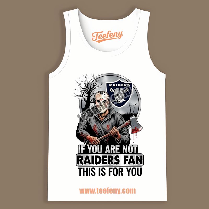 Halloween Jason Voorhees Las Vegas Raiders Adults Tanktop Halloween Jason Voorhees Las Vegas Raiders Adults Tanktop