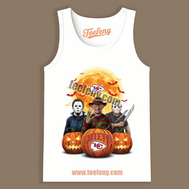 Halloween Jason Voorhees Michael Myers Kansas City Chiefs Tanktop Halloween Jason Voorhees Michael Myers Kansas City Chiefs Tanktop