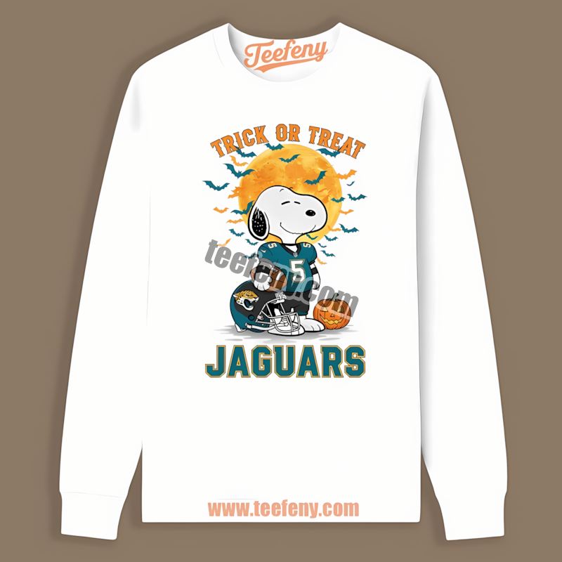 Halloween Snoopy Trick Or Treat Jacksonville Jaguars Sports Long Sleeve Halloween Snoopy Trick Or Treat Jacksonville Jaguars Sports Long Sleeve