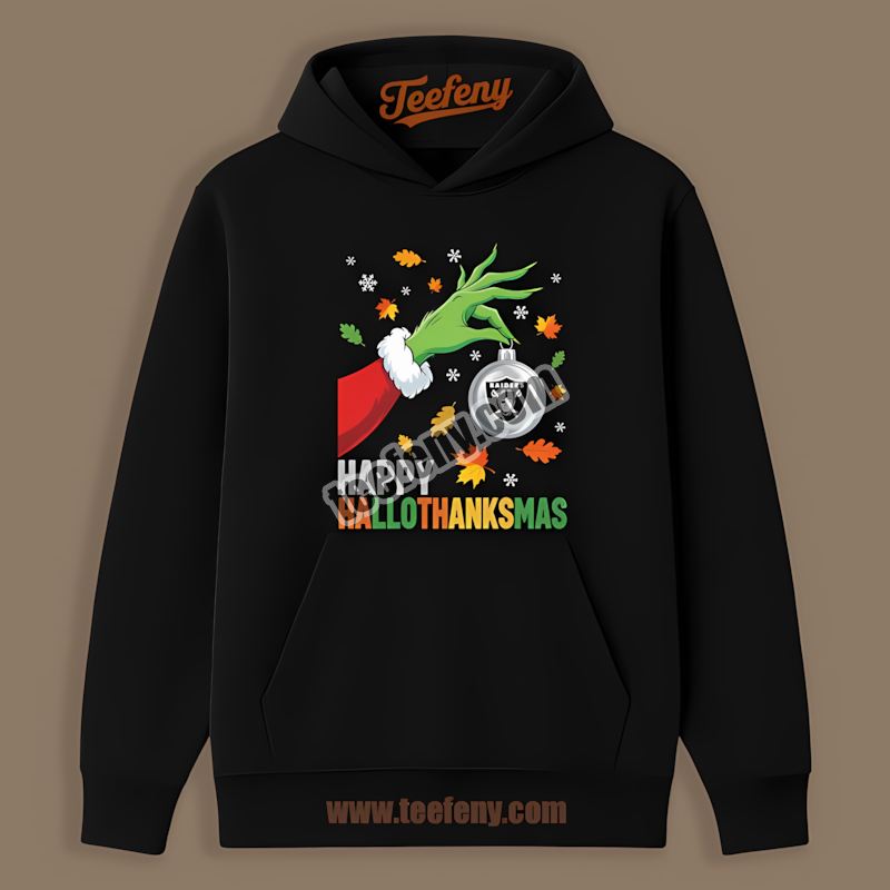 Happy Hallothanksmas Las Vegas Raiders Regular Hoodie Happy Hallothanksmas Las Vegas Raiders Regular Hoodie