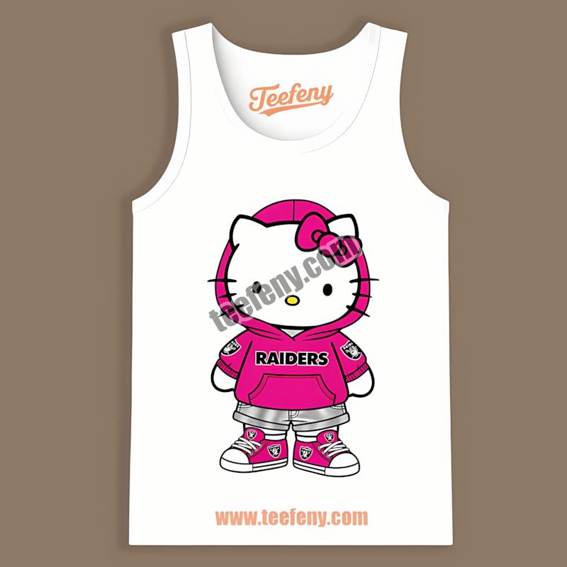 Hello Kitty Graphic Las Vegas Raiders Tanktop Hello Kitty Graphic Las Vegas Raiders Tanktop