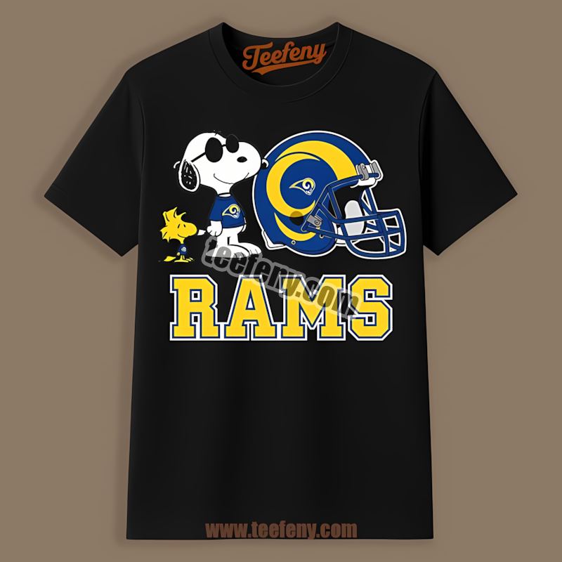 Helmet Vs Los Angeles Rams Snoopy Woodstock Trendy Shirt