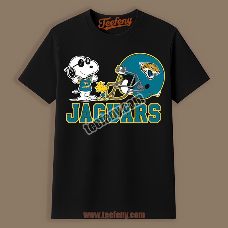 Helmet Vs Snoopy And Woodstock Jacksonville Jaguars Graphic Shirt