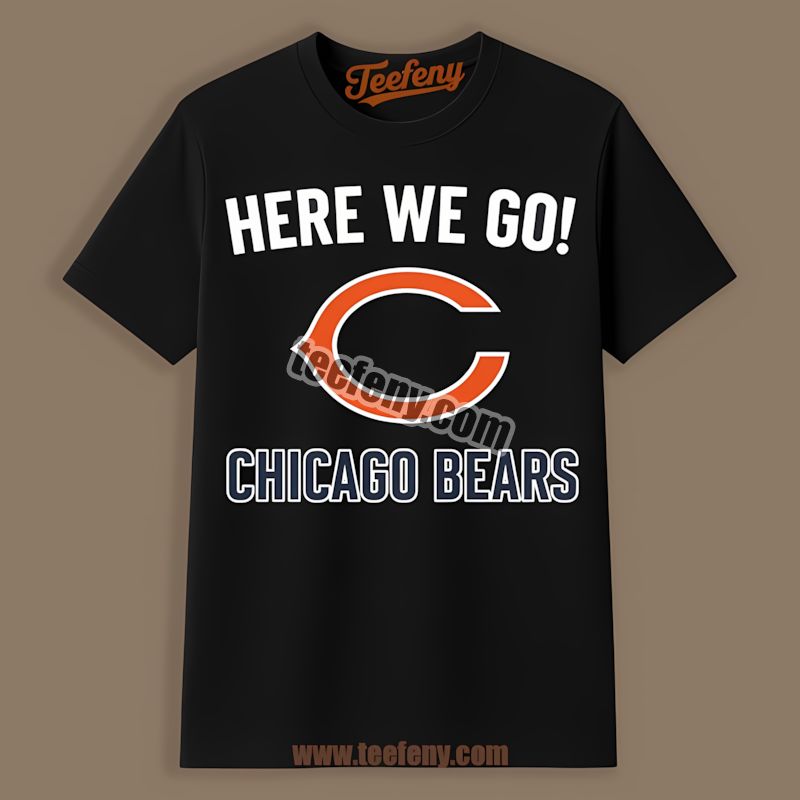 Here We Go Chicago Bears Logo Vintage Shirt For Fans