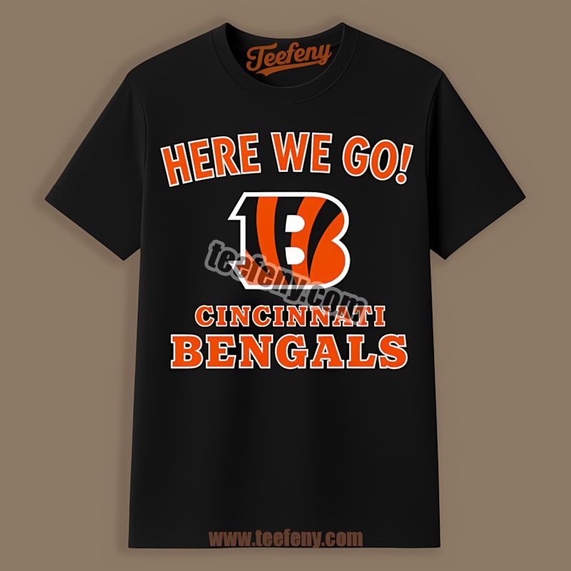 Here We Go Cincinnati Bengals Logo Retro Shirt