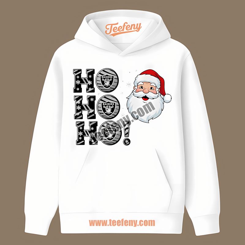 Ho Ho Ho Santa Christmas Las Vegas Raiders Adults Hoodie Ho Ho Ho Santa Christmas Las Vegas Raiders Adults Hoodie