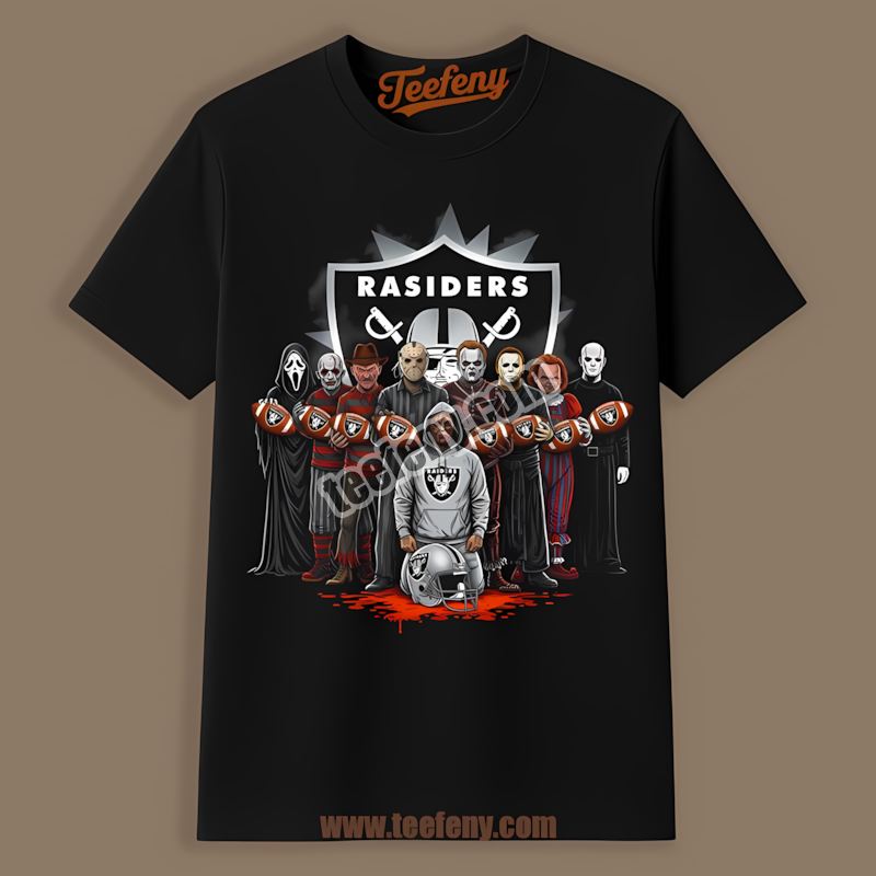 Horror Movie Characters Halloween Las Vegas Raiders Graphic Shirt