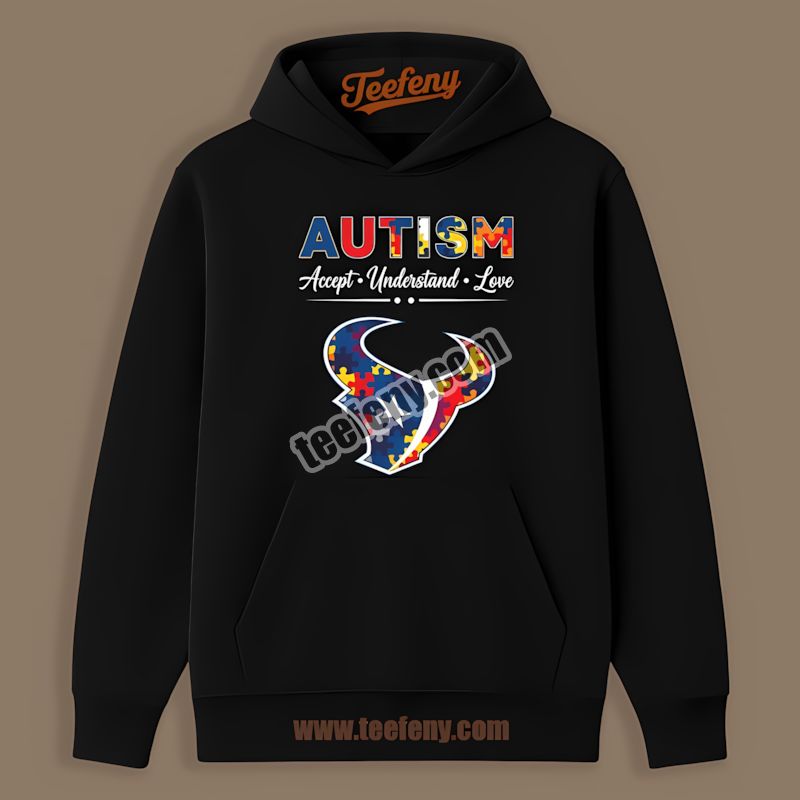 Houston Texans Autism Awareness Accept Understand Love Retro Hoodie Houston Texans Autism Awareness Accept Understand Love Retro Hoodie