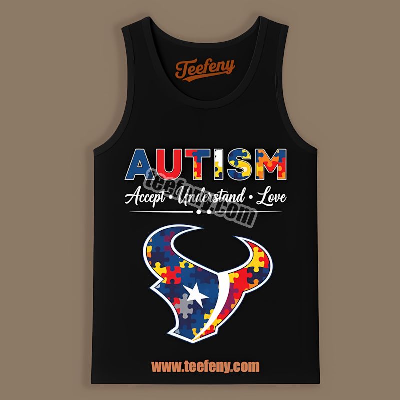 Houston Texans Autism Awareness Accept Understand Love Retro Tanktop Houston Texans Autism Awareness Accept Understand Love Retro Tanktop