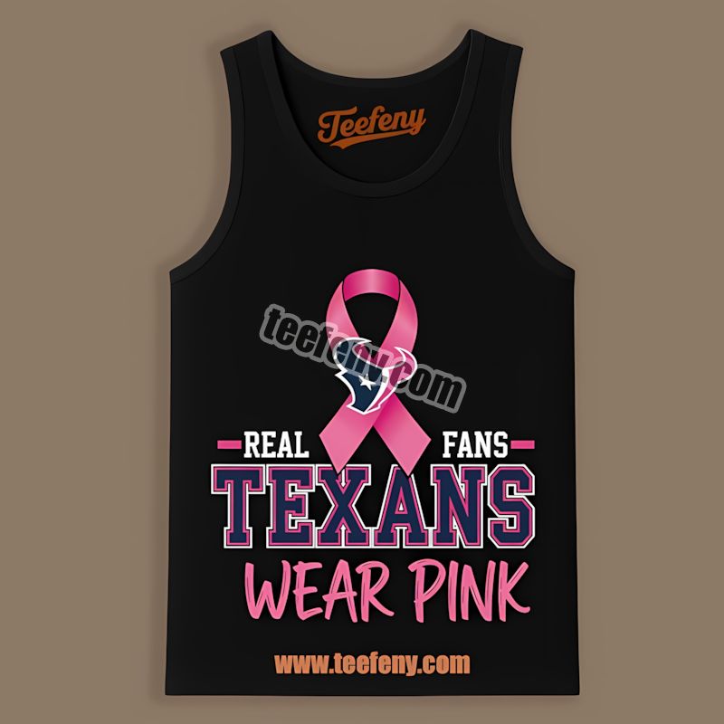 Houston Texans Breast Cancer Awareness Fans Wear Pink Cotton Tanktop Houston Texans Breast Cancer Awareness Fans Wear Pink Cotton Tanktop