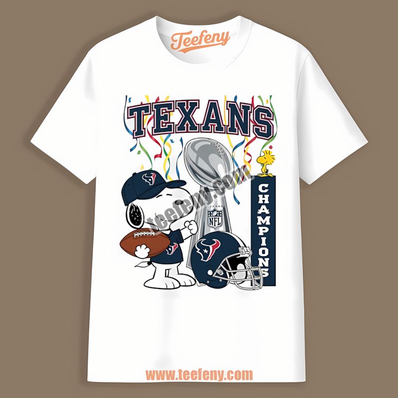 Houston Texans Champions Snoopy Celebration Vintage Shirt