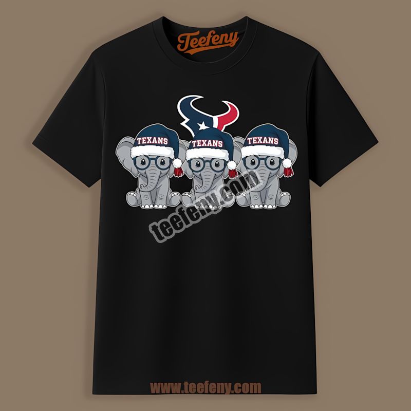 Houston Texans Christmas Elephants Vintage Shirt