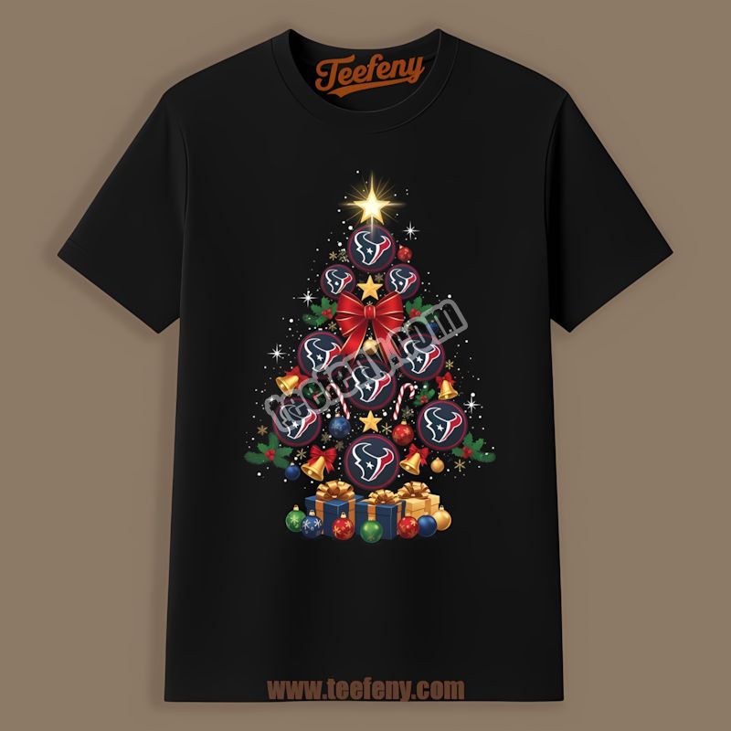 Houston Texans Christmas Tree Logo Sports Shirt