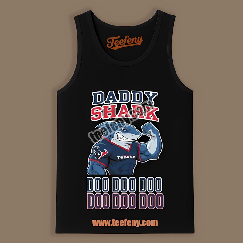 Houston Texans Daddy Shark Vintage Tanktop Houston Texans Daddy Shark Vintage Tanktop