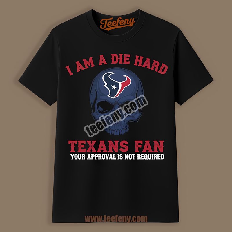 Houston Texans Die Hard Fan Skull Regular Shirt