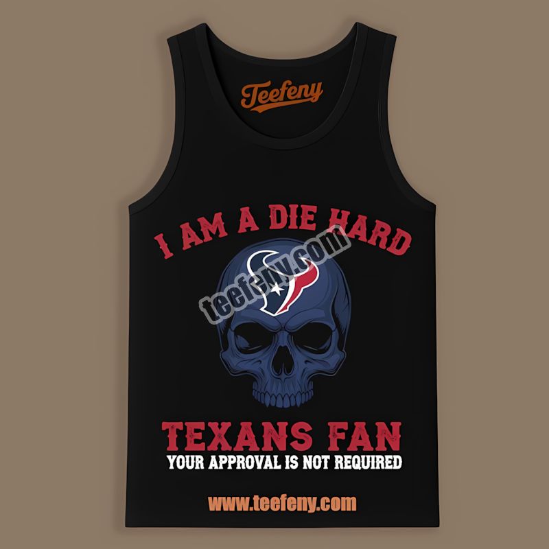 Houston Texans Die Hard Fan Skull Regular Tanktop Houston Texans Die Hard Fan Skull Regular Tanktop