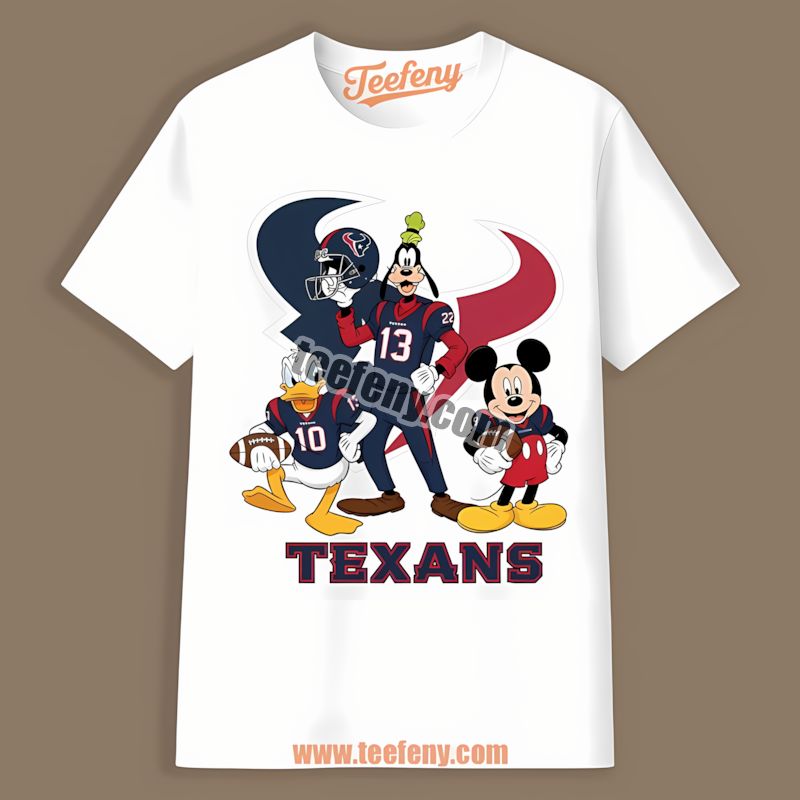 Houston Texans Disney Characters Mickey Donald Goofy Trendy Shirt
