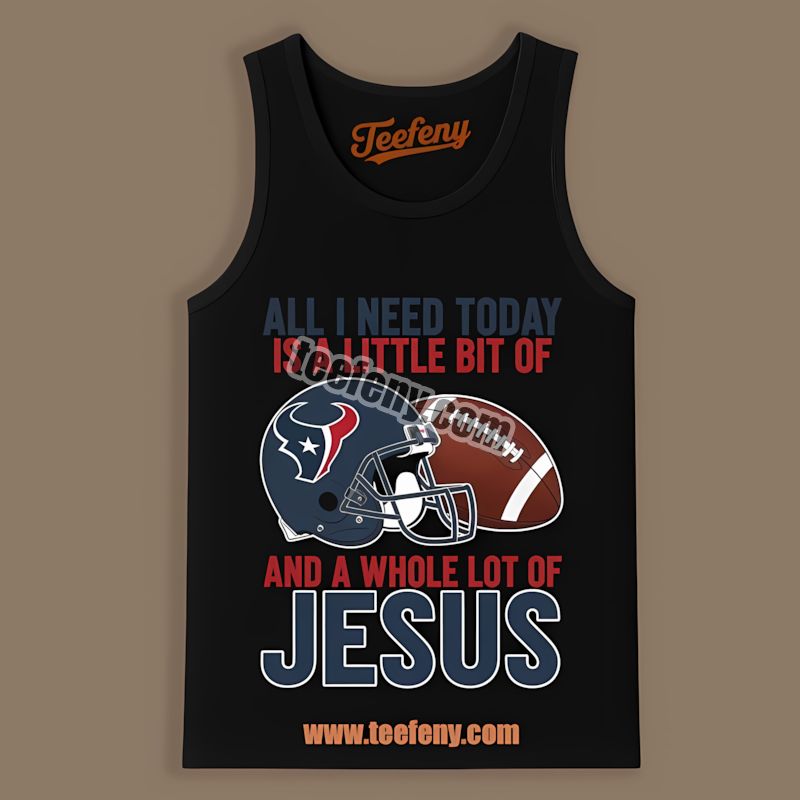 Houston Texans Football And Jesus Classic Tanktop Houston Texans Football And Jesus Classic Tanktop
