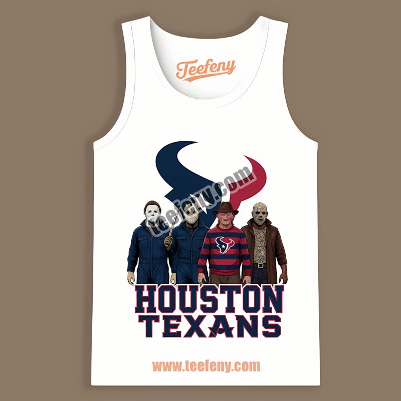 Houston Texans Halloween Horror Killers Regular Tanktop Houston Texans Halloween Horror Killers Regular Tanktop