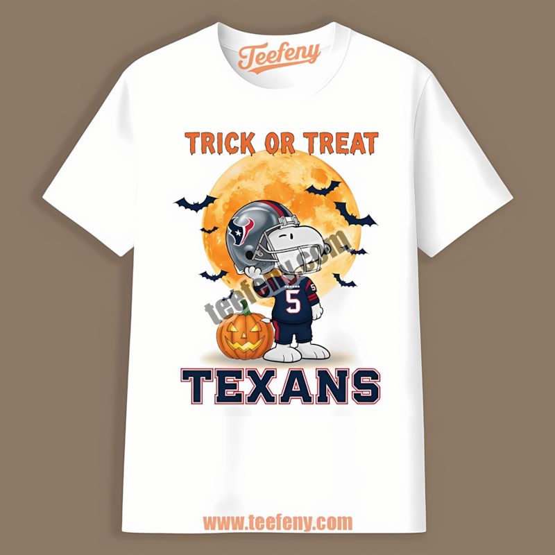 Houston Texans Halloween Snoopy Trick Or Treat Color Shirt