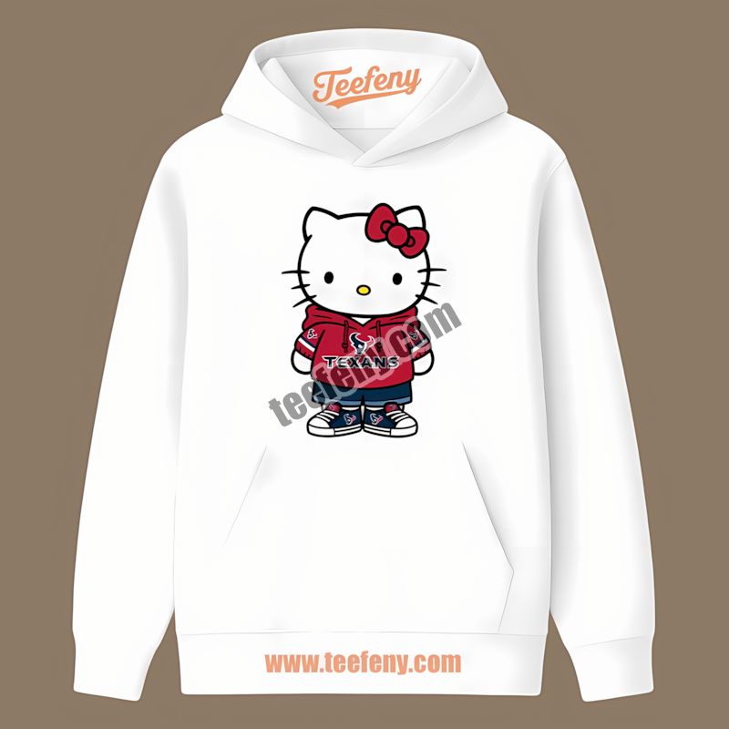 Houston Texans Hello Kitty Vintage Hoodie Houston Texans Hello Kitty Vintage Hoodie