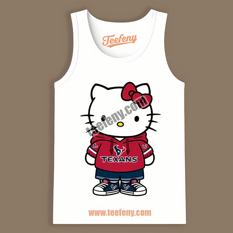 Houston Texans Hello Kitty Vintage Tanktop Houston Texans Hello Kitty Vintage Tanktop