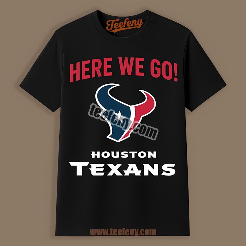 Houston Texans Here We Go Logo Retro Shirt