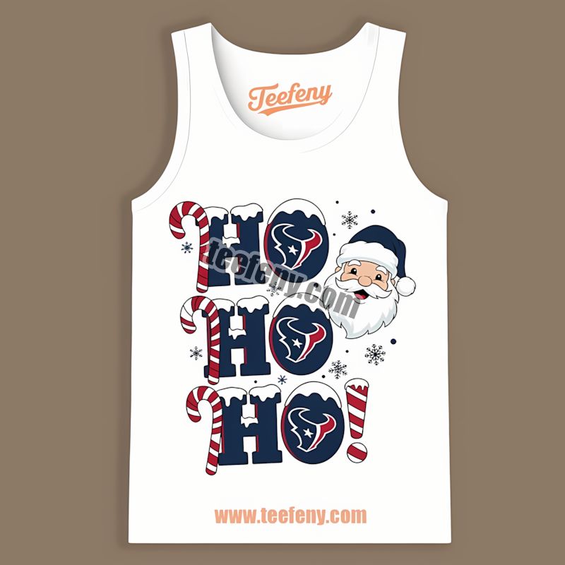 Houston Texans Ho Ho Ho Santa Christmas Trendy Tanktop Houston Texans Ho Ho Ho Santa Christmas Trendy Tanktop
