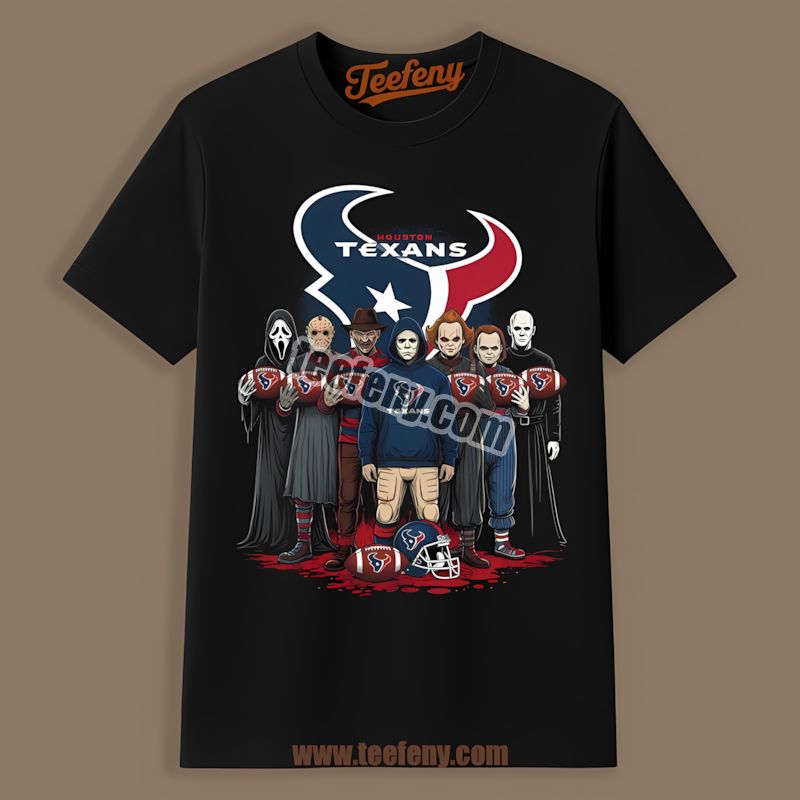 Houston Texans Horror Movie Characters Halloween Adults Shirt