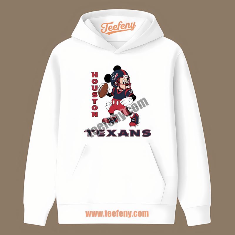 Houston Texans Mickey Quarterback Football Trendy Hoodie Houston Texans Mickey Quarterback Football Trendy Hoodie